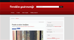 Desktop Screenshot of porodicnegastronomije.com